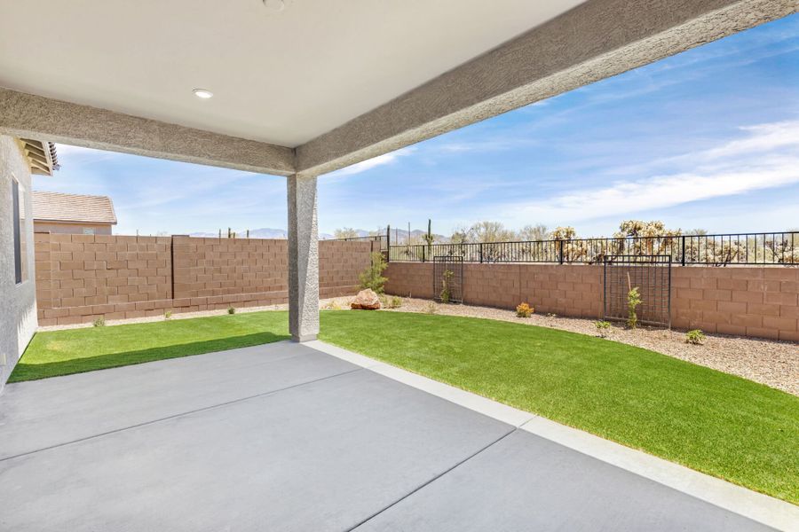 Exterior details and patio area of a home in Tavira at Twin Peaks, Marana (Image 3).