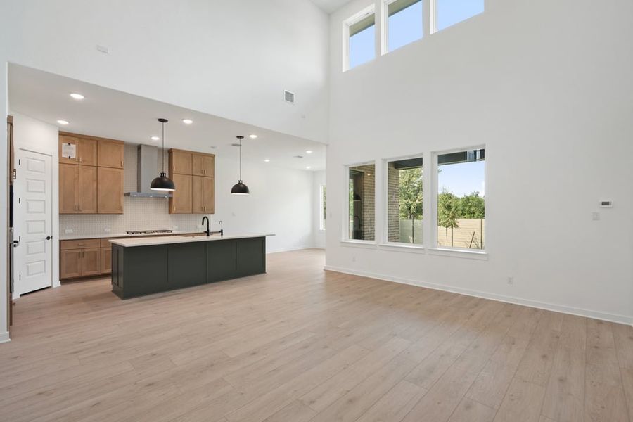 Furnished interior view inside a new home in Park Collection At Wolf Ranch, Georgetown (Image 7). Furnished interior view inside a new home in Park Collection At Wolf Ranch, Georgetown (Image 7).