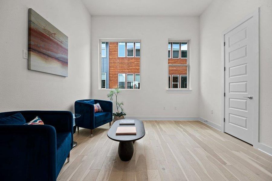 Furnished interior view inside a new home in Bluebonnet Lofts, Austin (Image 19).