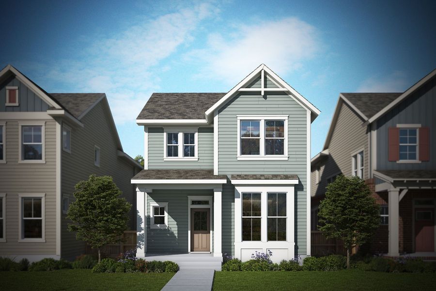 Front exterior of a new home in Walsh Cottage, Fort Worth, TX, highlighting curb appeal (Image 24). Front exterior of a new home in Walsh Cottage, Fort Worth, TX, highlighting curb appeal (Image 24).