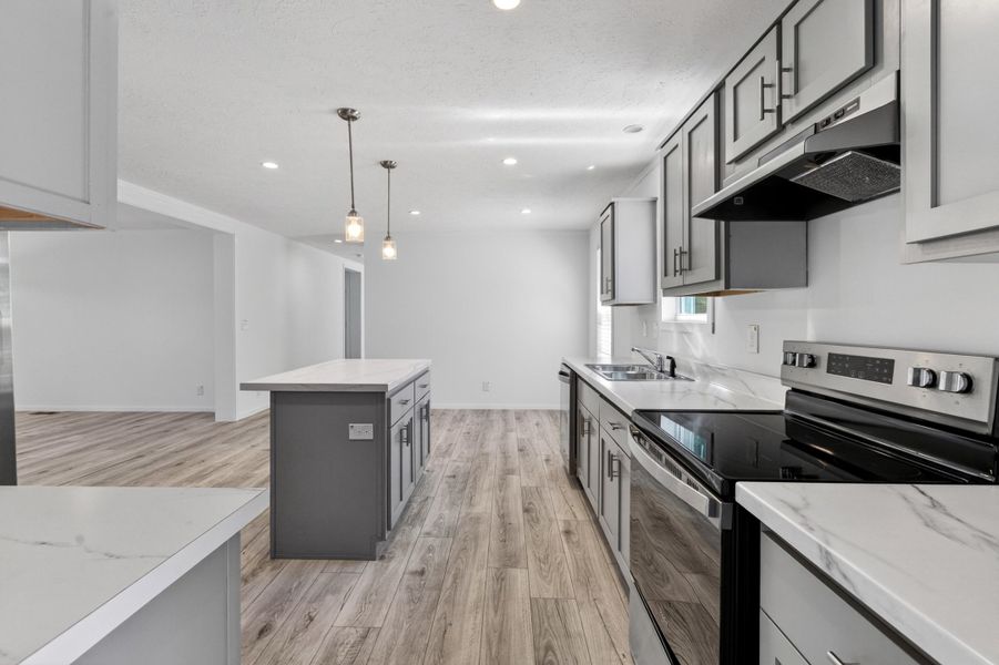 Furnished interior view inside a new home in , Cross (Image 5).