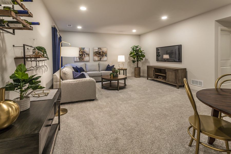 Representative furnished interior of a home built from the Newton by Hartford Homes in Trailside, Timnath (Image 43).