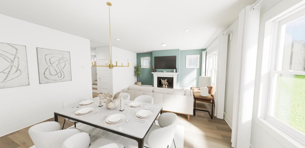 Representative furnished interior of a home built from the Happy by Garman Homes in Golden Gate, High Point (Image 11).