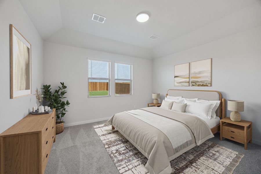 Primary Suite in the Oak II home plan by Trophy Signature Homes – REPRESENTATIVE PHOTO