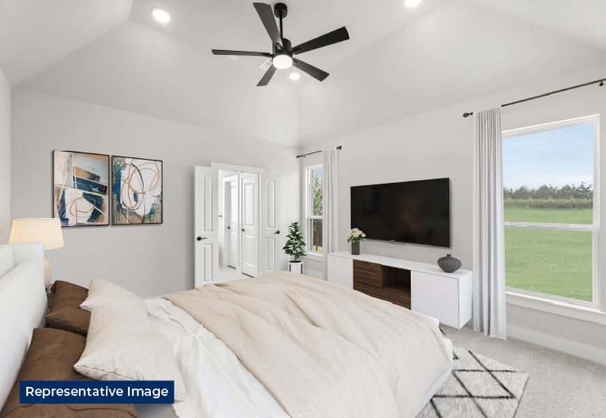 Representative furnished interior of a home built from the Denton F by First Texas Homes in The Villages of Hurricane Creek, Anna (Image 7). Representative furnished interior of a home built from the Denton F by First Texas Homes in The Villages of Hurricane Creek, Anna (Image 7).