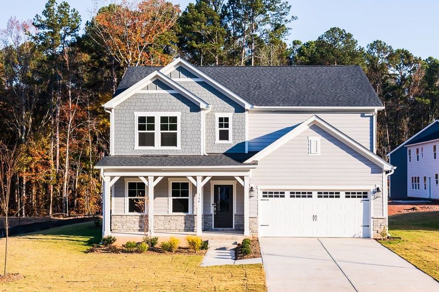 Representative exterior photo of a completed home built from the Ashford by Taylor Morrison in Hickory Grove, Sanford, NC (Image 20).