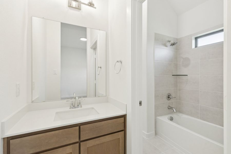Bathroom in the Gilmour II home plan by Trophy Signature Homes – REPRESENTATIVE PHOTO Bathroom in the Gilmour II home plan by Trophy Signature Homes – REPRESENTATIVE PHOTO