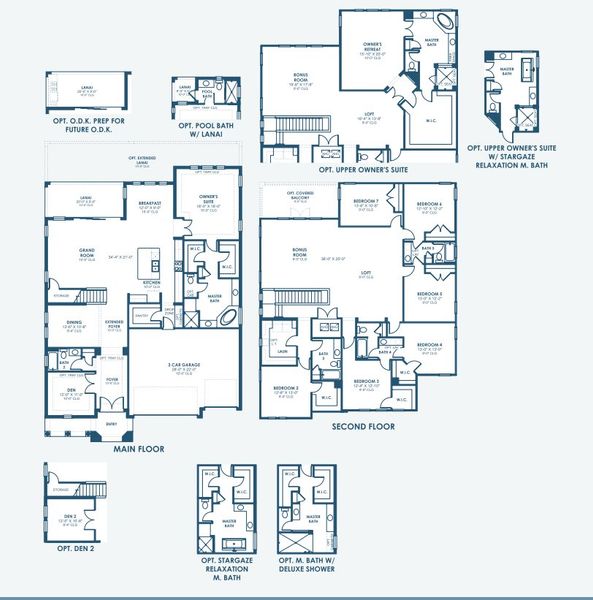 2D floor plan layout for the Granada I by Homes by WestBay in Barrington Preserve, Brandon, FL (Image 3).