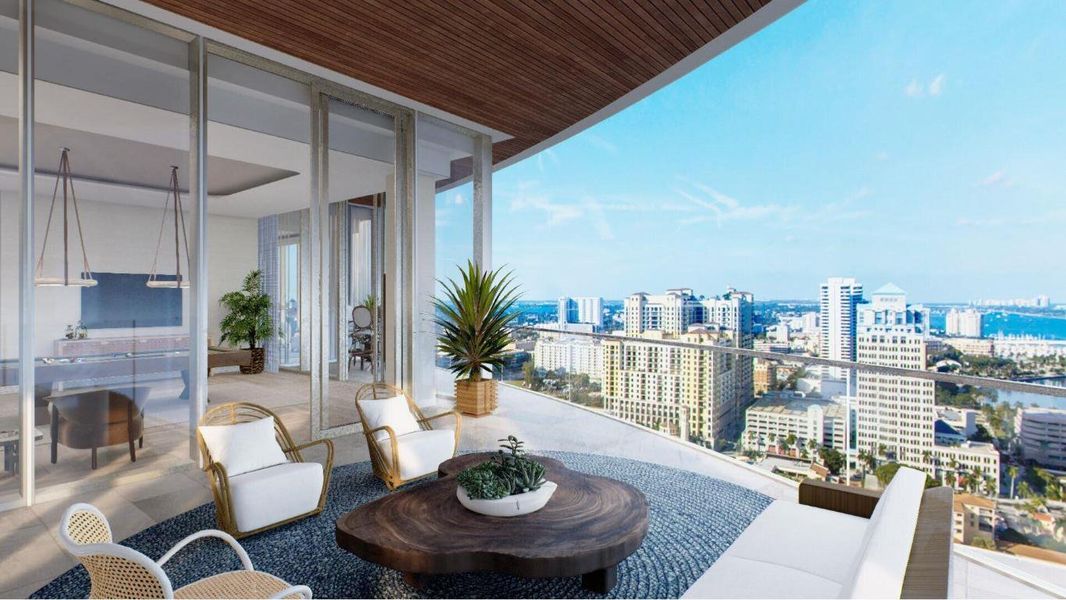 Penthouse Balcony Rendering
