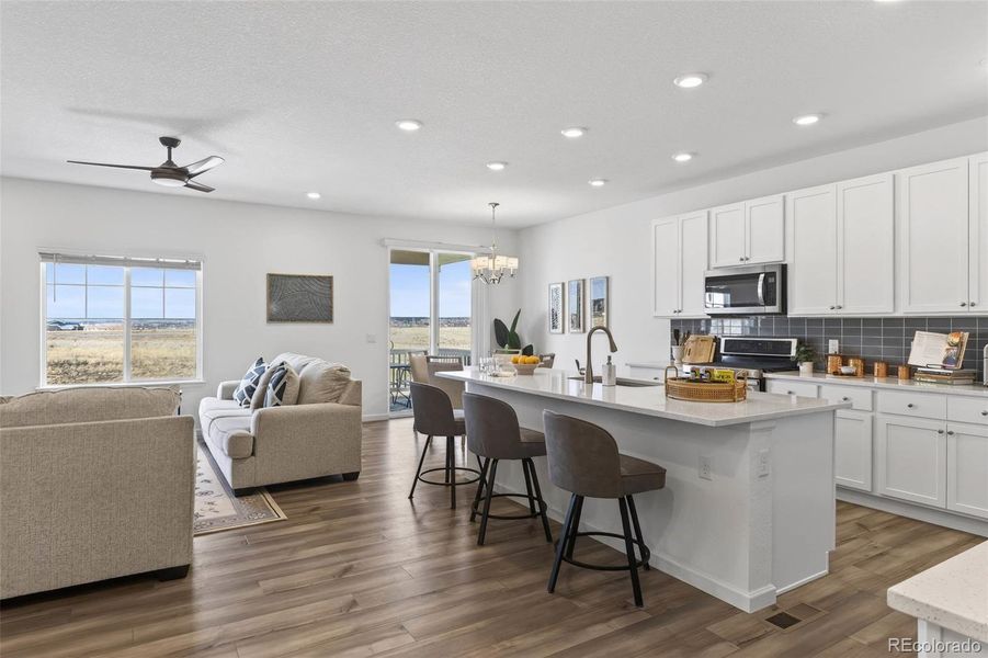 Furnished interior view inside a new home in Anthology North, Parker (Image 5).