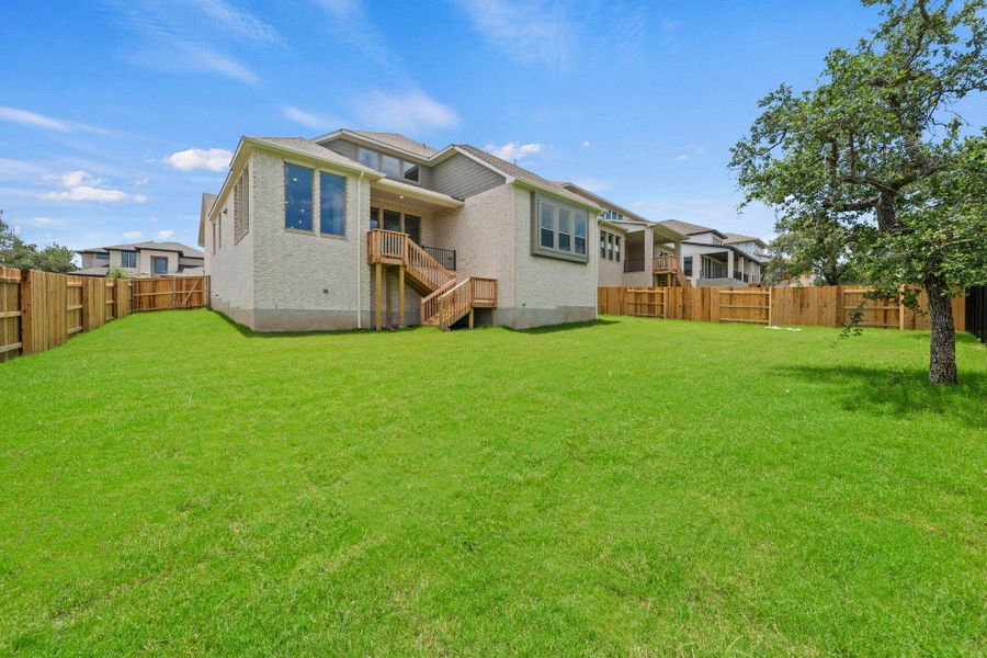 Rear of Home and Private Backyard