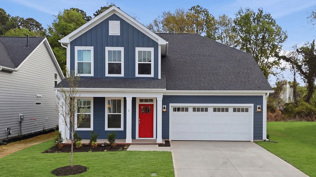 Representative exterior photo of a completed home built from the Augusta by DRB Homes in Pelham Crossing Single Family Homes, Greenville, SC (Image 23).