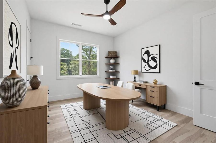 Furnished interior view inside a new home in , Newnan (Image 18). Furnished interior view inside a new home in , Newnan (Image 18).