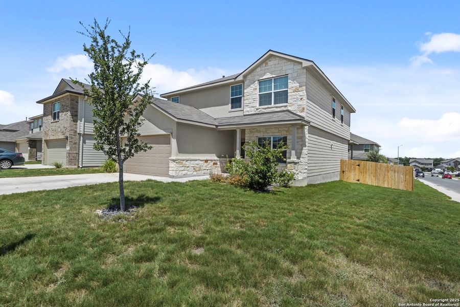 Front exterior of a new home in , San Antonio, TX, highlighting curb appeal (Image 23). Front exterior of a new home in , San Antonio, TX, highlighting curb appeal (Image 23).