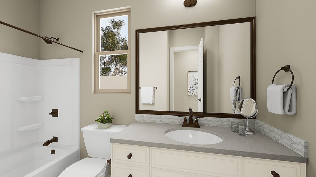 Representative furnished interior of a home built from the Artesa Plan 3515 by Tri Pointe Homes in Waterston Central, Gilbert (Image 12).