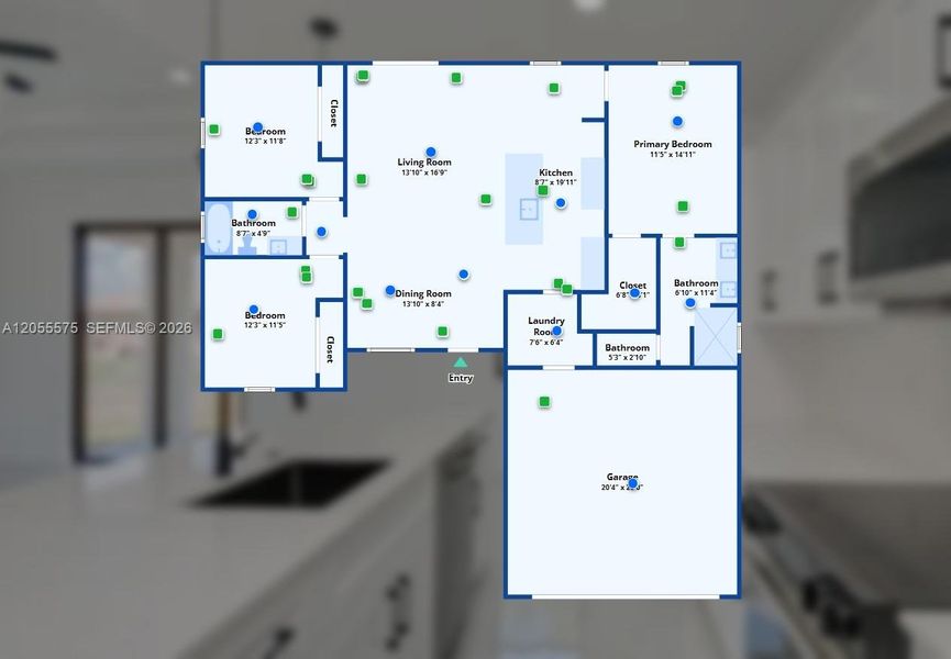 2D floor plan layout of this home in , Lehigh Acres, FL (Image 4).