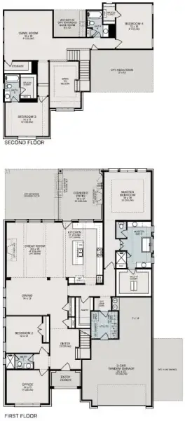 Rosebud Floor Plan Layout Stewarts Forest, Conroe | Sitterle Homes Rosebud Floor Plan Layout Stewarts Forest, Conroe | Sitterle Homes