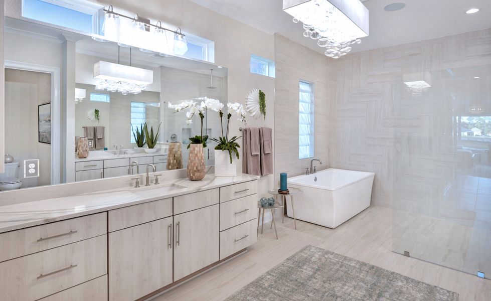 Representative furnished interior of a home built from the Egret V - Pinnacle Series | 80' Wide Lots by ICI Homes in Courtney Grove, St. Augustine (Image 6). Representative furnished interior of a home built from the Egret V - Pinnacle Series | 80' Wide Lots by ICI Homes in Courtney Grove, St. Augustine (Image 6).