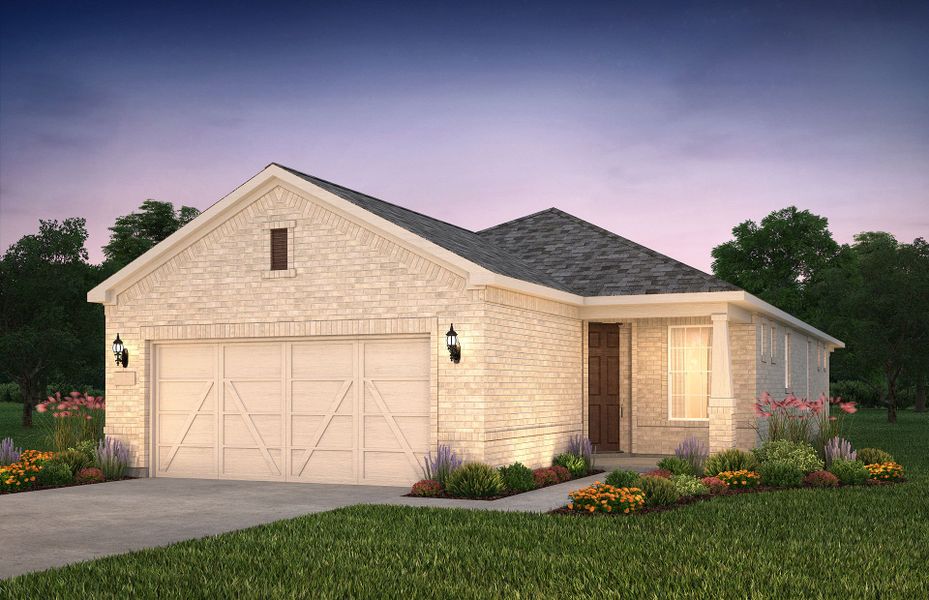 Front exterior of a new home in Del Webb at Legacy Hills, Celina, TX, highlighting curb appeal (Image 1). Front exterior of a new home in Del Webb at Legacy Hills, Celina, TX, highlighting curb appeal (Image 1).