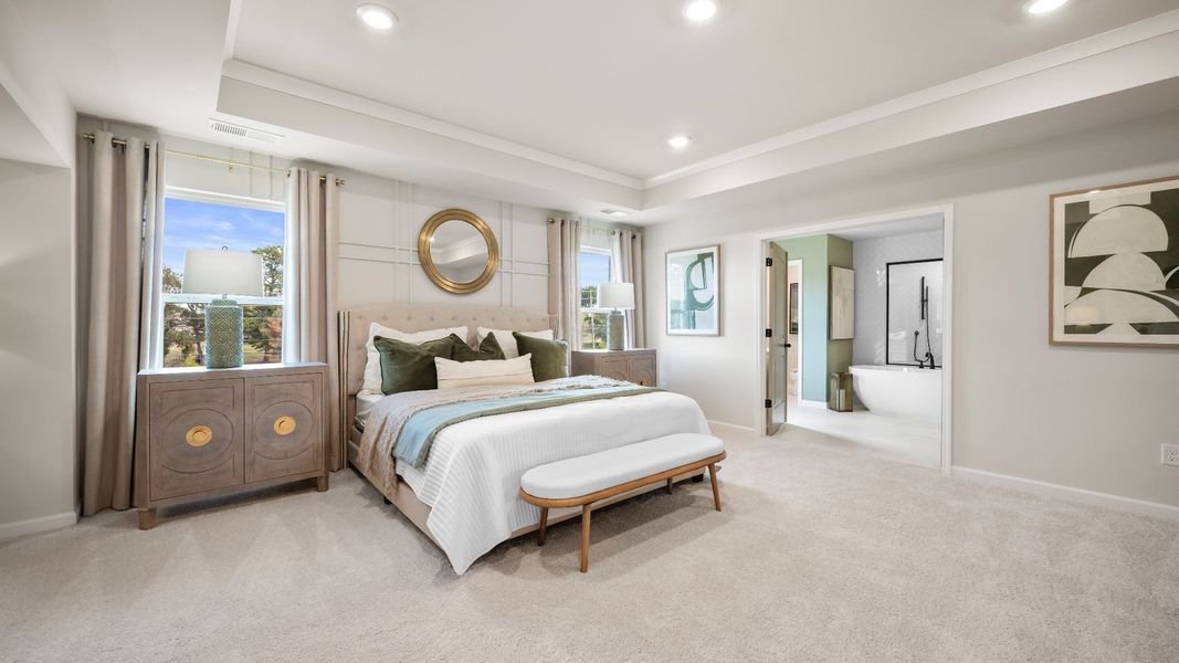 Representative furnished interior of a home built from the Clarity by DRB Homes in Northcroft, Loganville (Image 37).