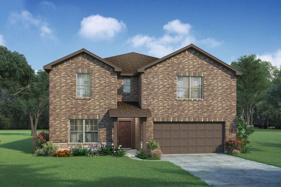 Representative exterior photo of a completed home built from the Boxwood III Trinity Grove Signature by Brohn Homes in Trinity Grove, Spring, TX (Image 13).