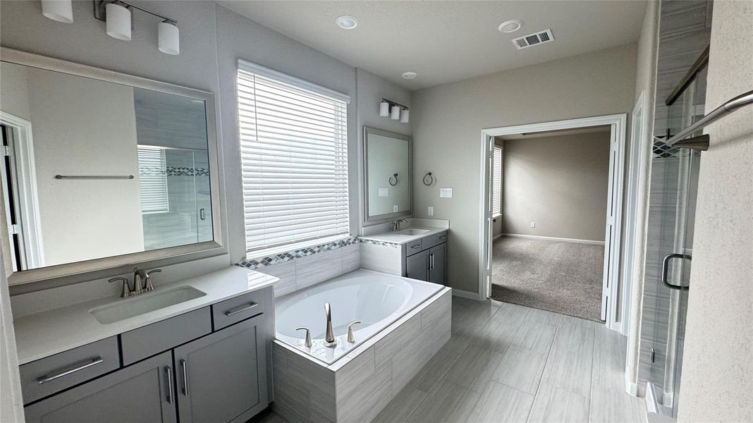 Furnished interior view inside a new home in Dunvale Village - Patio Home Collection, Houston (Image 5). Furnished interior view inside a new home in Dunvale Village - Patio Home Collection, Houston (Image 5).