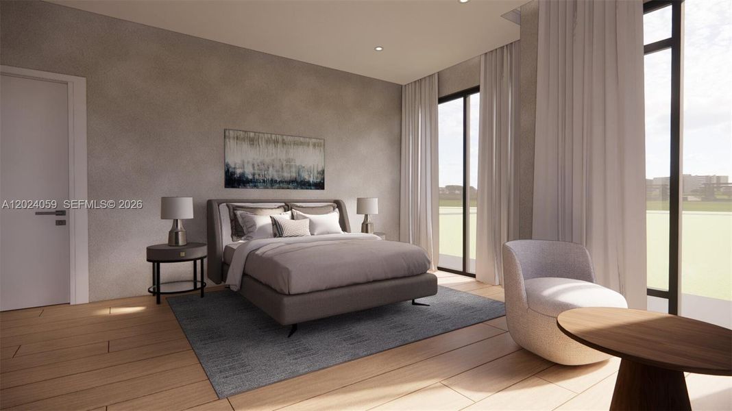 Furnished interior view inside a new home in , Miami (Image 11).