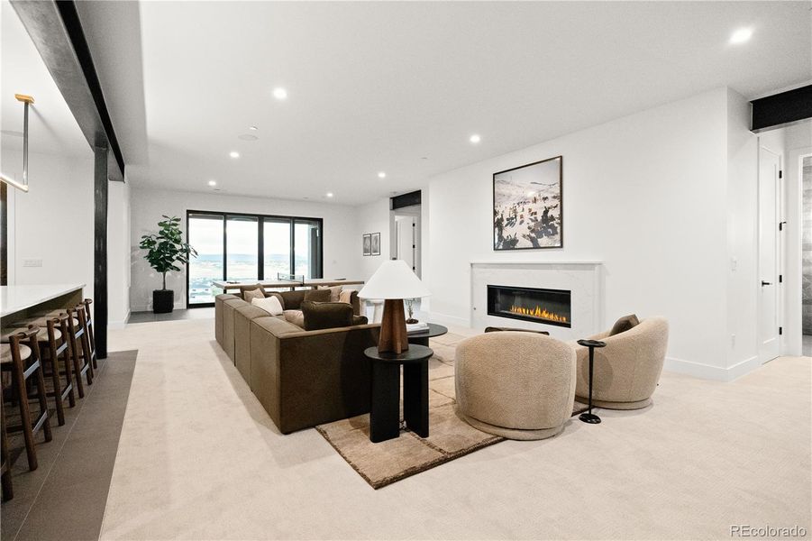 Furnished interior view inside a new home in Signature at Crystal Valley, Castle Rock (Image 14).