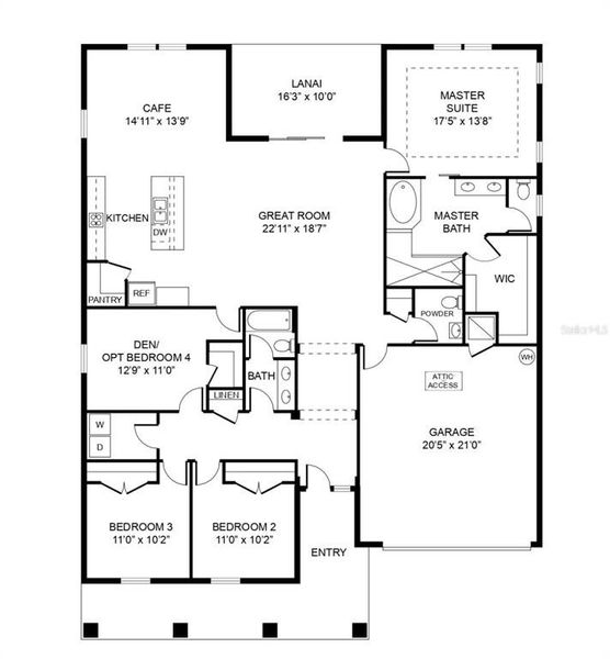 2D floor plan layout of this home in , Eustis, FL (Image 5). 2D floor plan layout of this home in , Eustis, FL (Image 5).