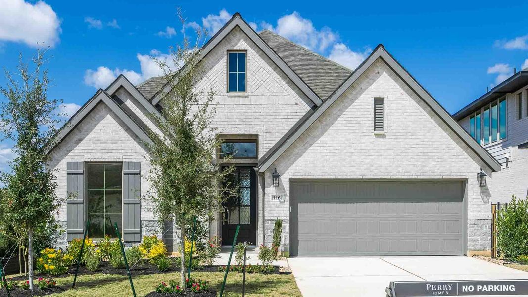 View of front of house featuring a garage, concrete driveway, brick siding, and a shingled roof View of front of house featuring a garage, concrete driveway, brick siding, and a shingled roof