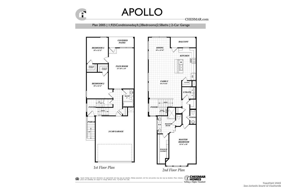 2D floor plan layout of this home in Prominence – Now Selling, San Antonio, TX (Image 6).