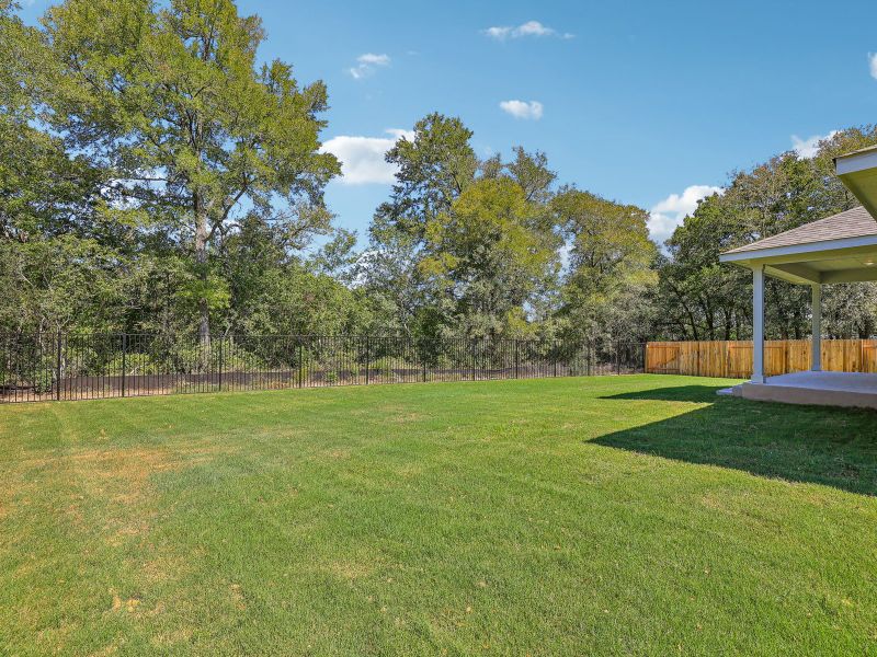 The large backyard would work great for a birthday party or BBQ.