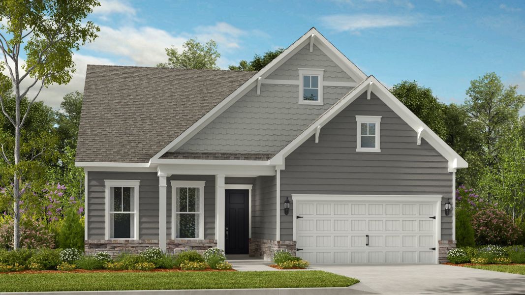 Representative exterior photo of a completed home built from the Pembrooke by Taylor Morrison in River Falls, Tega Cay, SC (Image 2).