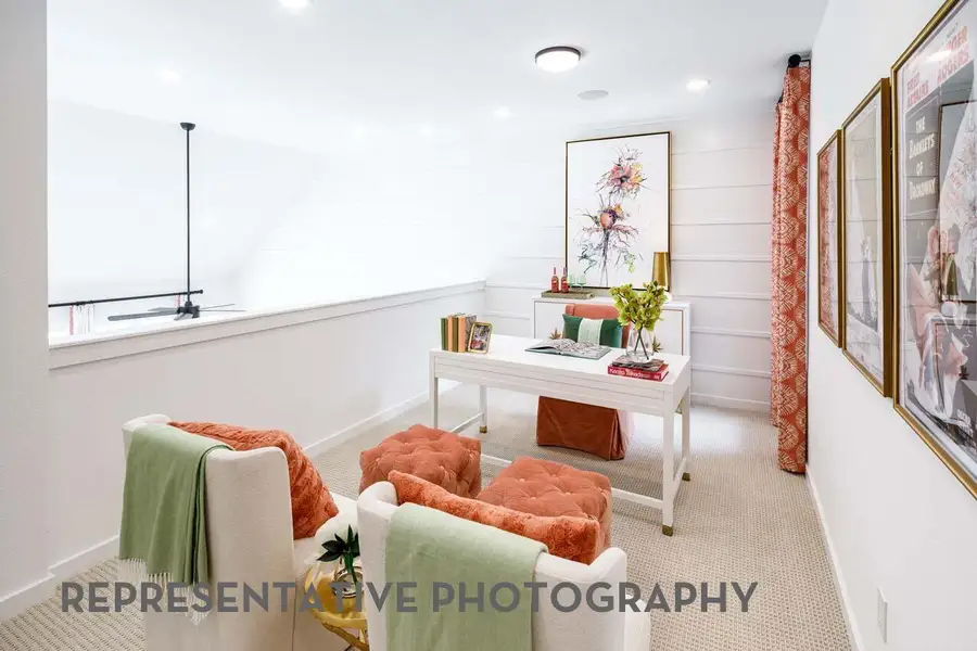 Furnished interior view inside a new home in Bridgeland, Cypress (Image 37).