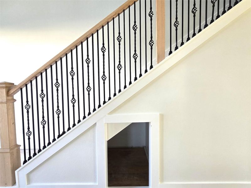 Stairway to level 2 with furry baby hide-away