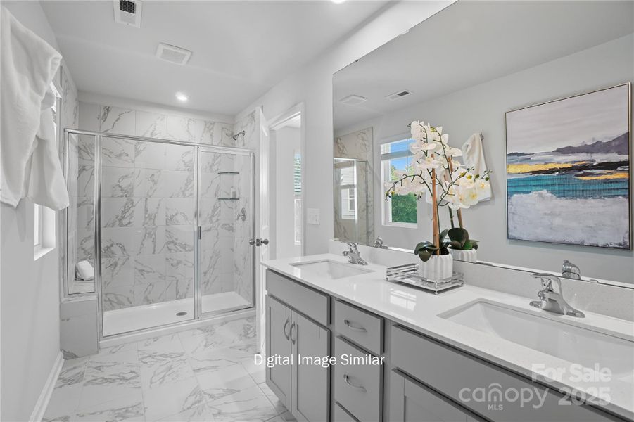 Furnished interior view inside a new home in Bailey Run, Charlotte (Image 18).