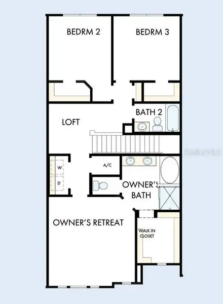 2D floor plan layout of this home in , Wesley Chapel, FL (Image 3).