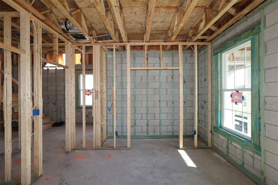 In-progress construction of a new home in Center Lake on the Park, St. Cloud, FL (Image 8).