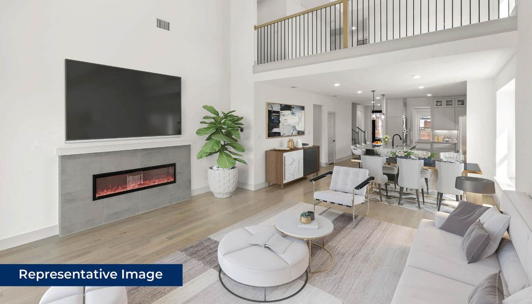 Representative furnished interior of a home built from the Anatole R (w/Media or 6 Bedroom Option) by First Texas Homes in Villages of Creekwood, Frisco (Image 11).