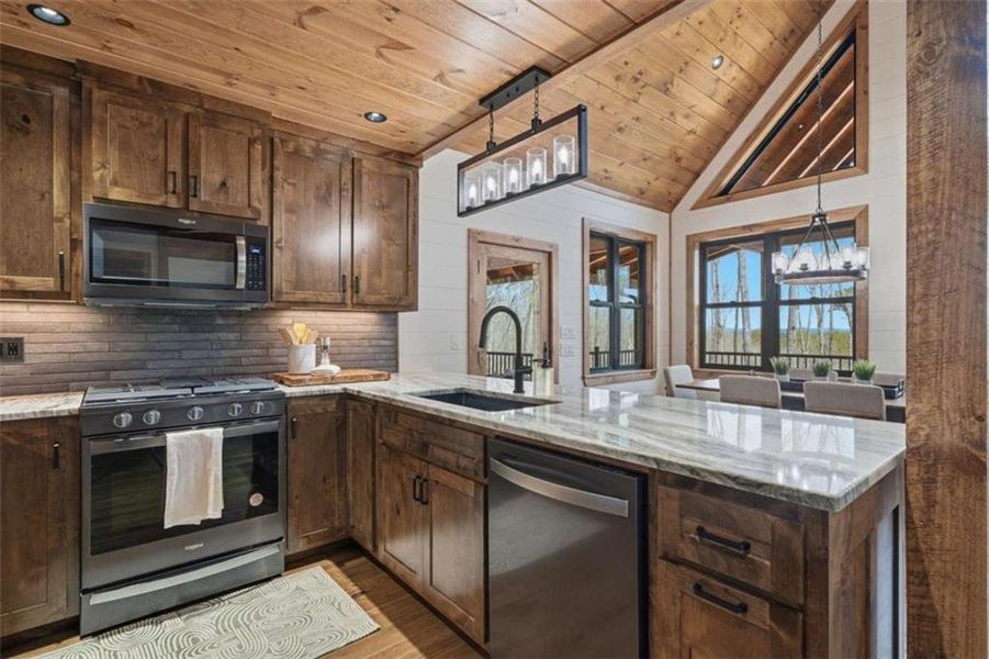 Furnished interior view inside a new home in , Blue Ridge (Image 39).