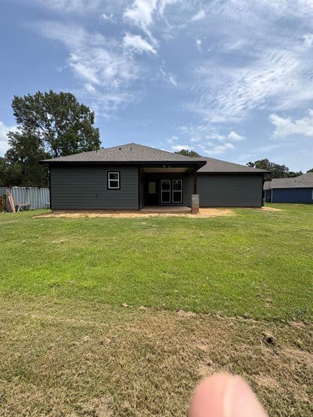 Rear view of home