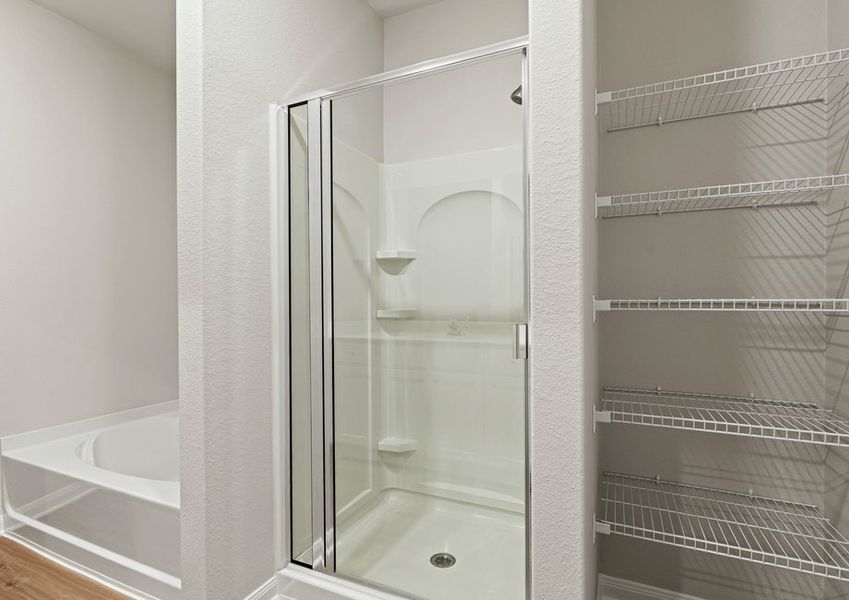 Additional storage in the master bathroom Additional storage in the master bathroom