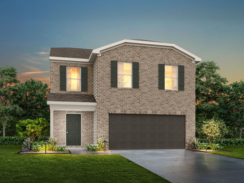 Representative exterior photo of a completed home built from the Big Bend by National HomeCorp in Waterside at Cedar Creek, Abilene, TX (Image 14). Representative exterior photo of a completed home built from the Big Bend by National HomeCorp in Waterside at Cedar Creek, Abilene, TX (Image 14).