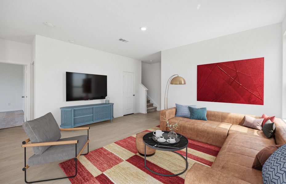 Furnished interior view inside a new home in Mavera, Conroe (Image 12). Furnished interior view inside a new home in Mavera, Conroe (Image 12).