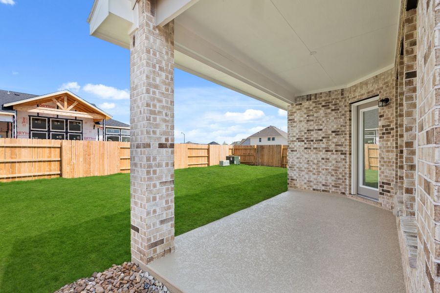 Exterior details and patio area of a home in Elyson, Katy (Image 4).