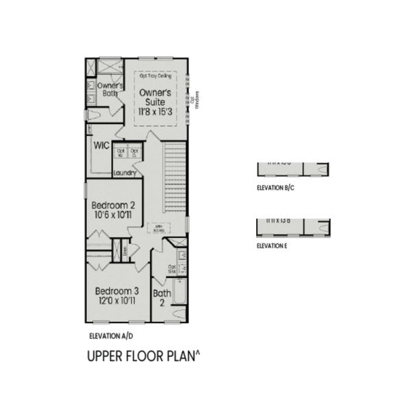 2D floor plan layout for the The Alexander by Davidson Homes LLC in Forestville Yard, Knightdale, NC (Image 4).