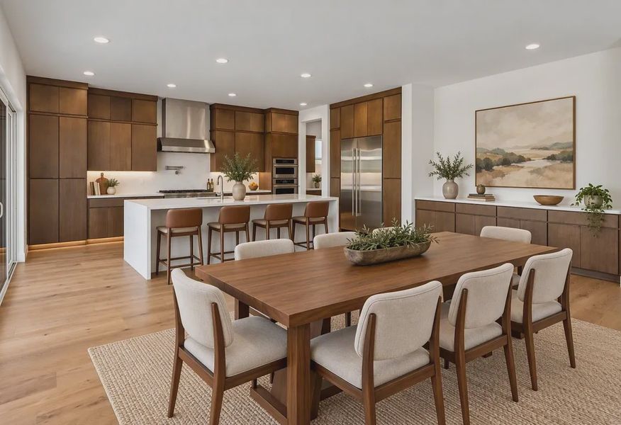 Virtually Staged Kitchen Dining - 7 of 17