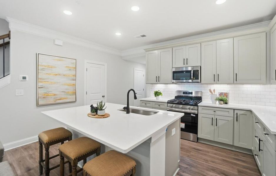 Furnished interior view inside a new home in Harrisburg Village Townhomes, Harrisburg (Image 6). Furnished interior view inside a new home in Harrisburg Village Townhomes, Harrisburg (Image 6).