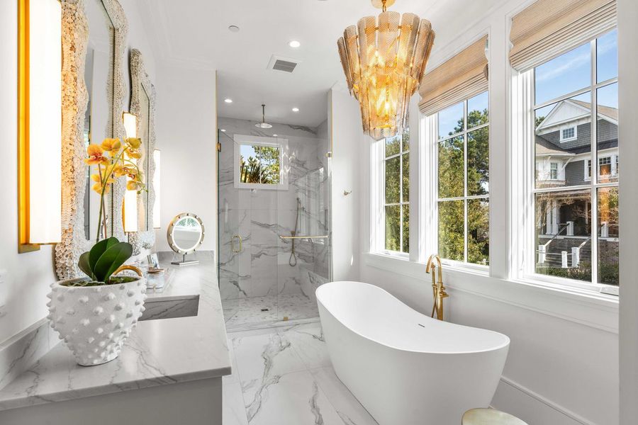 Furnished interior view inside a new home in , Charleston (Image 19).