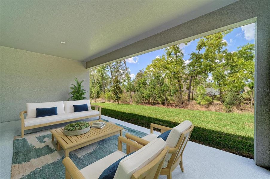 Exterior details and patio area of a home in Caldera, Spring Hill (Image 3).